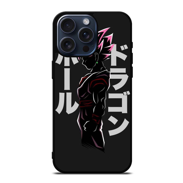 DRAGON BALL SUPER BLACK GOKU SSJ ROSE iPhone 15 Pro Max Case Cover