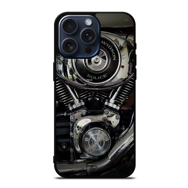 HARLEY DAVIDSON POLICE ENGINE iPhone 15 Pro Max Case Cover