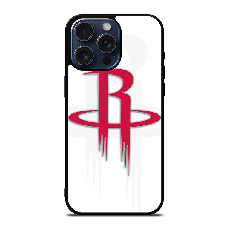 HOUSTON ROCKETS WHITE LOGO iPhone 15 Pro Max Case Cover