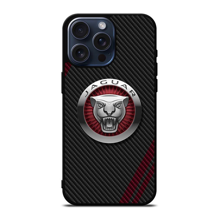 JAGUAR CARBON STRIPE LOGO iPhone 15 Pro Max Case Cover
