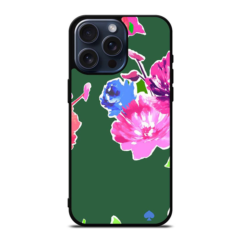 KATE SPADE NEW YORK GREEN FLORAL iPhone 15 Pro Max Case Cover
