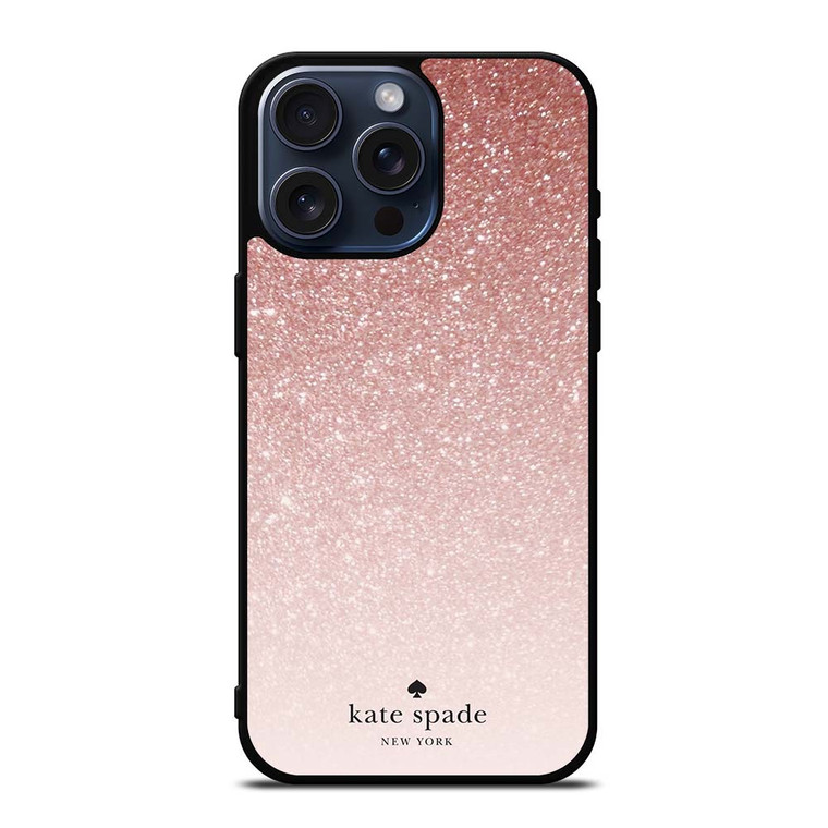 KATE SPADE NEW YORK ROSE WHITE GLITTER iPhone 15 Pro Max Case Cover