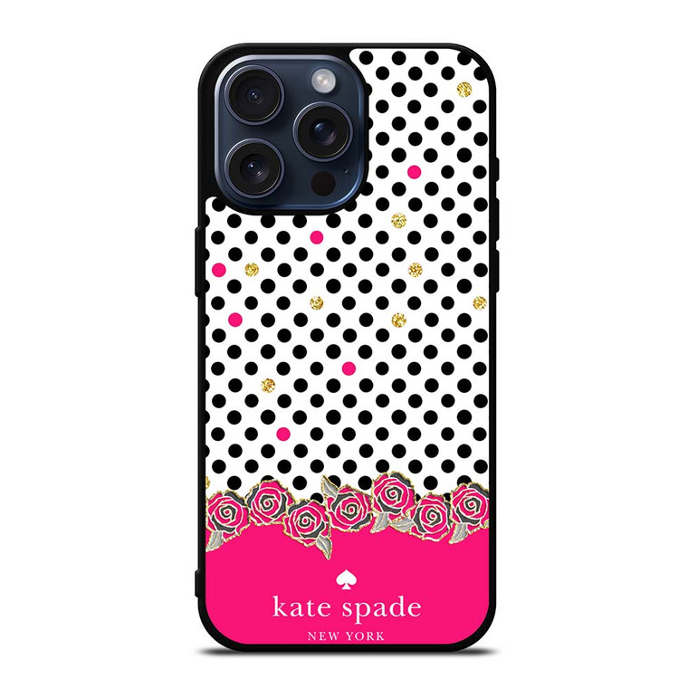 KATE SPADE PINK POLKADOTS iPhone 15 Pro Max Case Cover