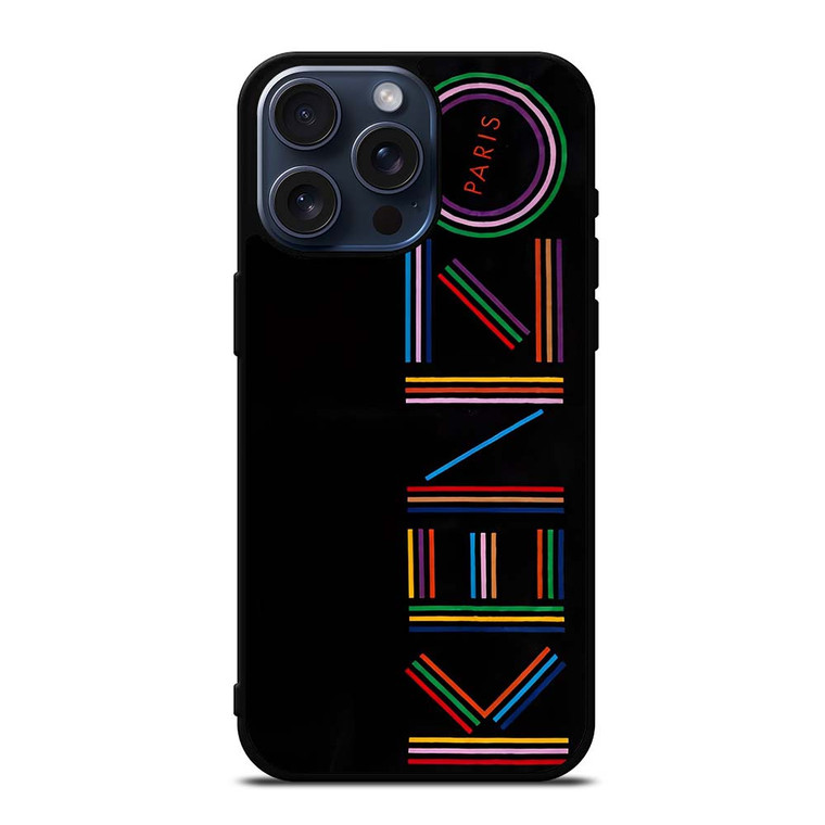 KENZO PARIS COLORFUL LOGO iPhone 15 Pro Max Case Cover