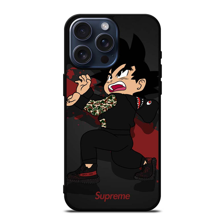 KIDS GOKU BAPE SUPREME iPhone 15 Pro Max Case Cover