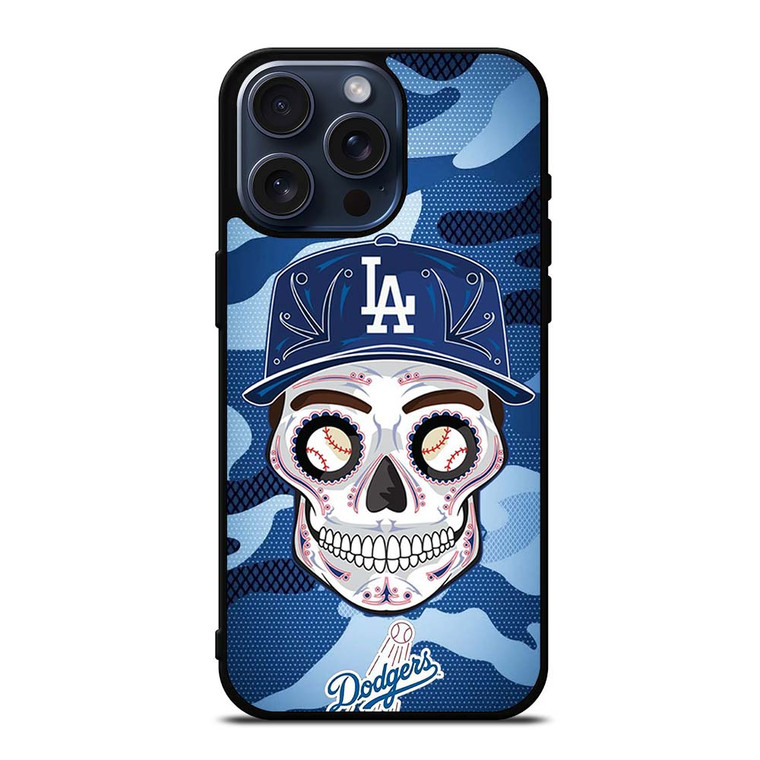 LA DODGERS SKULL CAMO iPhone 15 Pro Max Case Cover