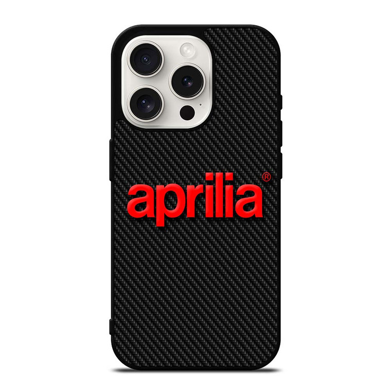 APRILIA MOTOR CARBON LOGO iPhone 15 Pro Case Cover