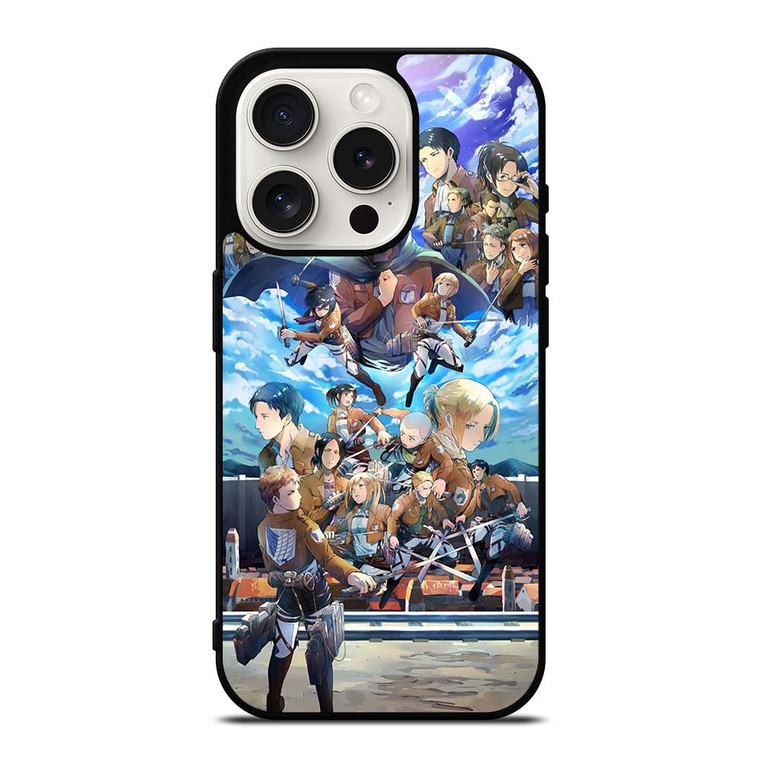 ATTACK ON TITAN ANIME CHARACTER iPhone 15 Pro Case Cover