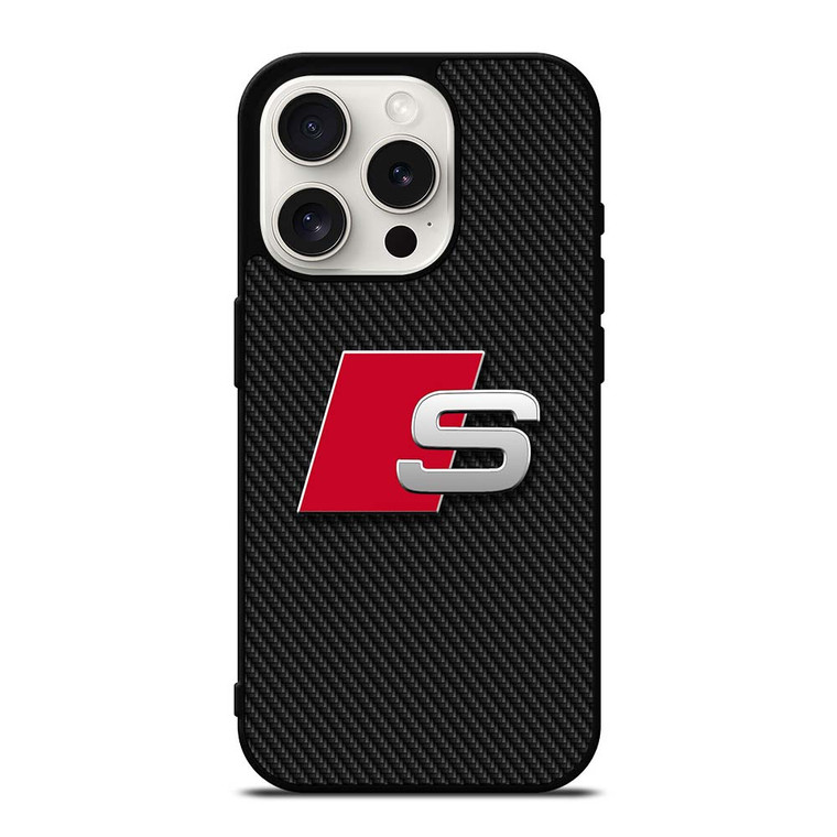 AUDI S CARBON LOGO iPhone 15 Pro Case Cover