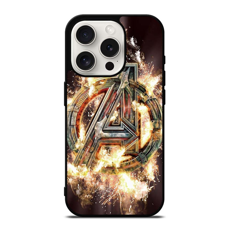 AVENGERS FIRE LOGO iPhone 15 Pro Case Cover