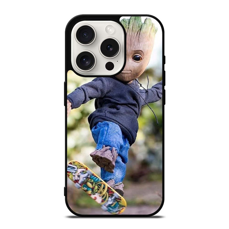 BABY GROOT SKATEBOARD iPhone 15 Pro Case Cover
