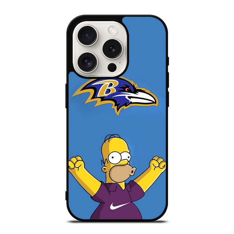 BALTIMORE RAVENS NIKE THE SIMPSONS iPhone 15 Pro Case Cover