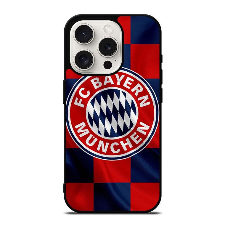 BAYERN MUNCHEN FC FLAG LOGO iPhone 15 Pro Case Cover