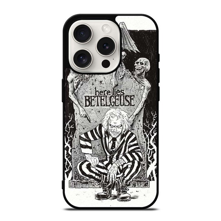 BEETLEJUICE TIM BURTON ART iPhone 15 Pro Case Cover