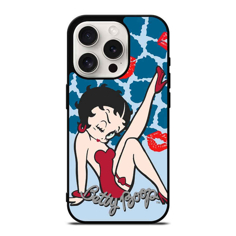 BETTY BOOP KISS CARTOON iPhone 15 Pro Case Cover