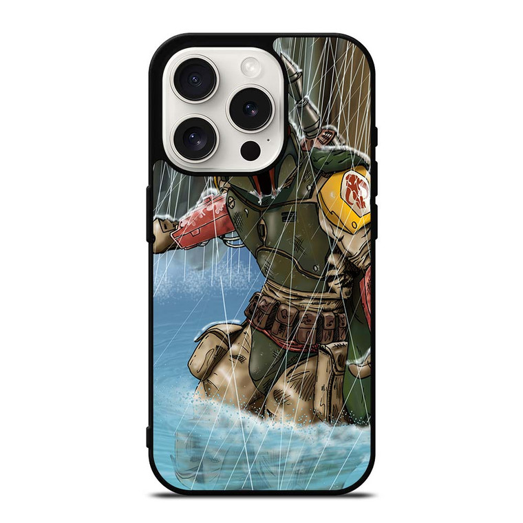 BOBA FETT STAR WARS CARTOON iPhone 15 Pro Case Cover