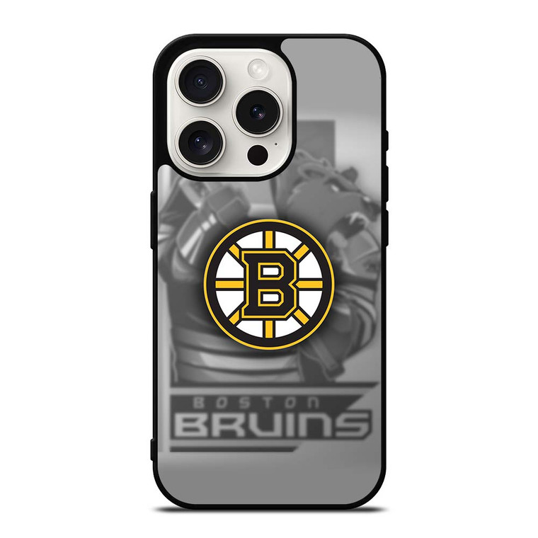 BOSTON BRUINS BEAR MASCOT NHL iPhone 15 Pro Case Cover