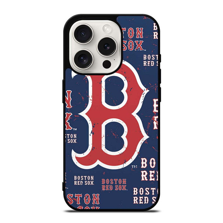 BOSTON RED SOX LOGO COLLAGE iPhone 15 Pro Case Cover