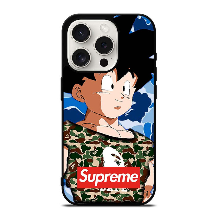 CAMO GOHAN BAPE SUPREME iPhone 15 Pro Case Cover