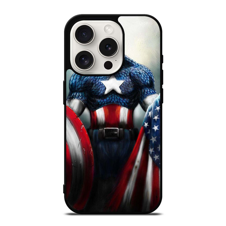 CAPTAIN AMERICA MARVEL ART iPhone 15 Pro Case Cover