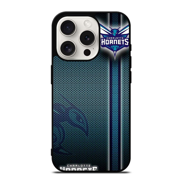 CHARLOTTE HORNETS METAL LOGO iPhone 15 Pro Case Cover