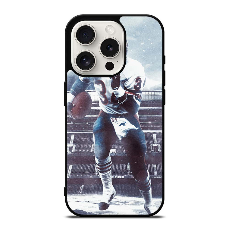 CHICAGO BEARS WALTER PAYTON FOOTBALL iPhone 15 Pro Case Cover