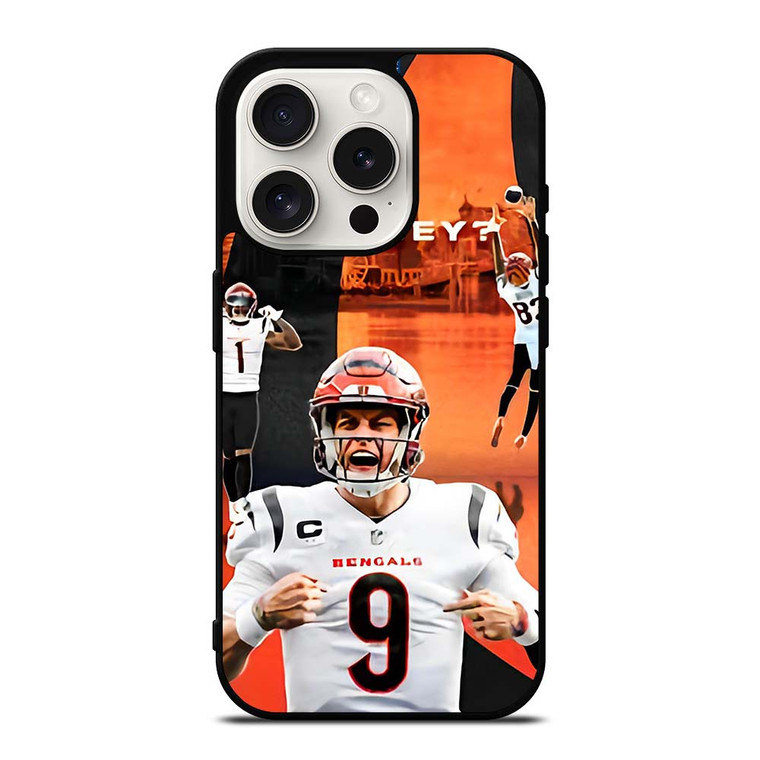CINCINNATI BENGALS NFL JOE BURROW iPhone 15 Pro Case Cover