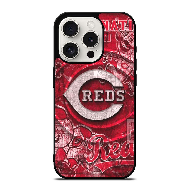 CINCINNATI REDS BASEBALL LOGO iPhone 15 Pro Case Cover