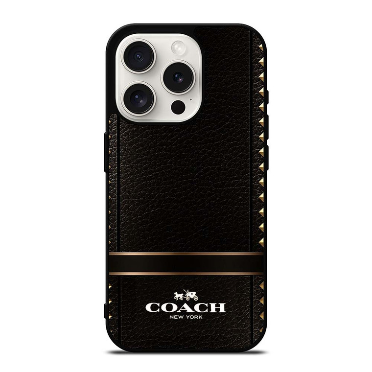 COACH BELT TEXTURE iPhone 15 Pro Case Cover
