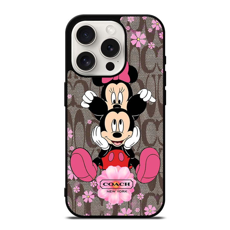 COACH MICKEY and MINNIE MOUSE iPhone 15 Pro Case Cover