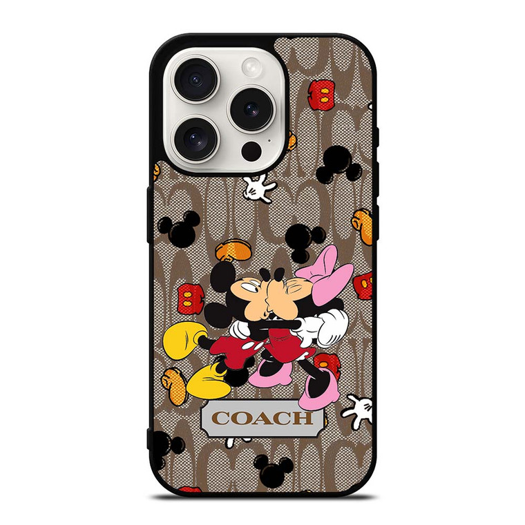 COACH MICKEY MINNIE MOUSE KISS iPhone 15 Pro Case Cover