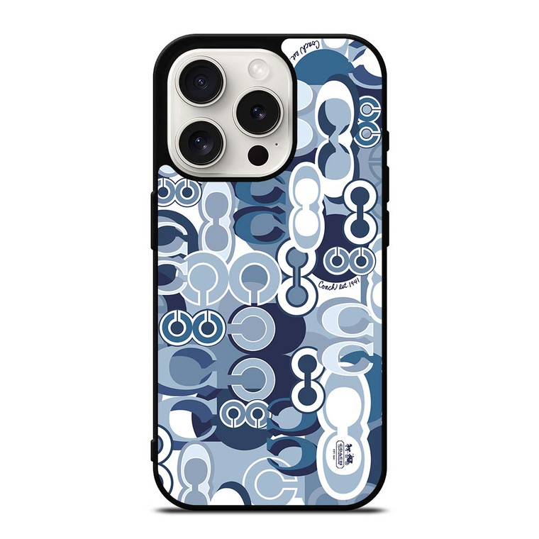 COACH NEW YORK BLUE iPhone 15 Pro Case Cover