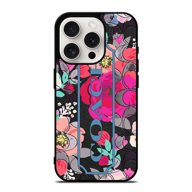 COACH NEW YORK FLOWER iPhone 15 Pro Case Cover