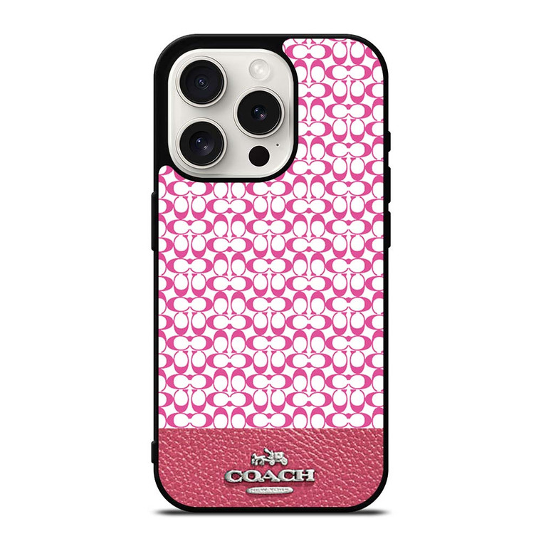 COACH NEW YORK PINK iPhone 15 Pro Case Cover