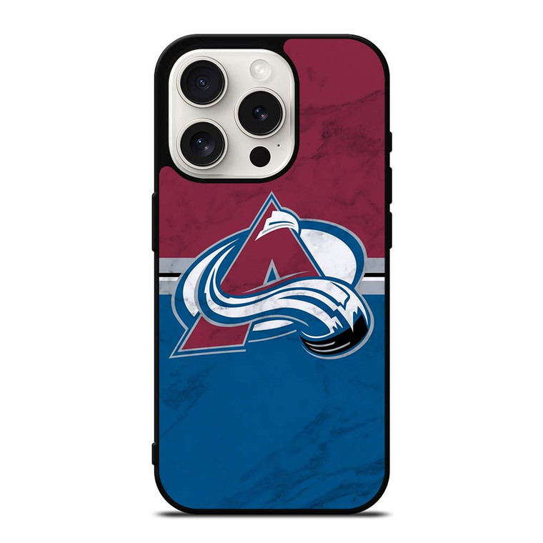 COLORADO AVALANCHE MARBEL iPhone 15 Pro Case Cover