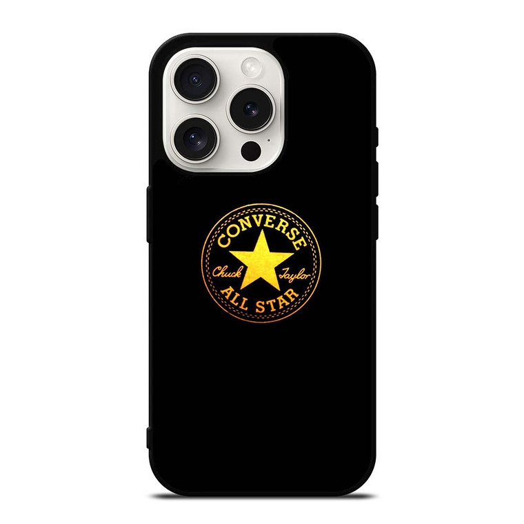 CONVERSE ALL STAR GOLD LOGO iPhone 15 Pro Case Cover
