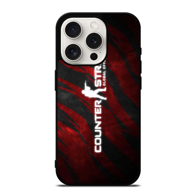 COUNTER STRIKE CSGO LOGO RED iPhone 15 Pro Case Cover