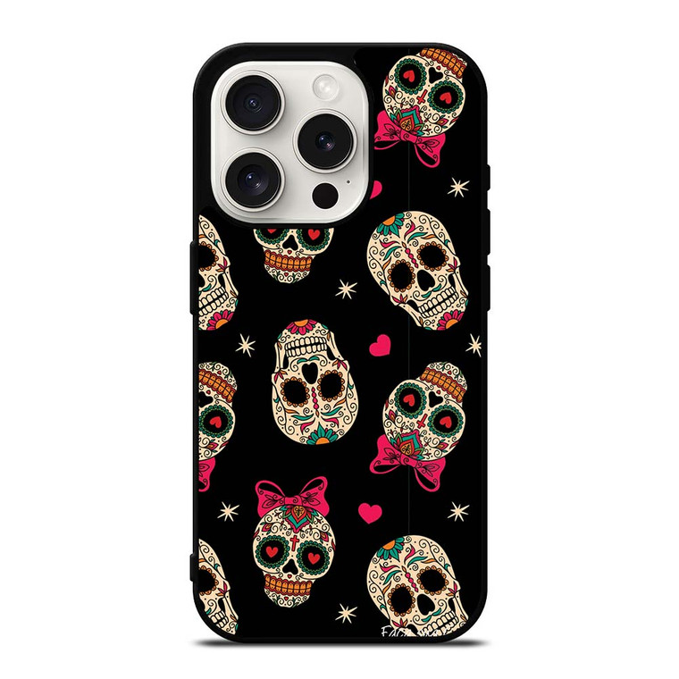 DAY OF THE DEAD CUTE PATTERN iPhone 15 Pro Case Cover