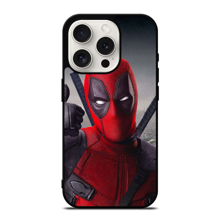 DEADPOOL FACE MARVEL iPhone 15 Pro Case Cover