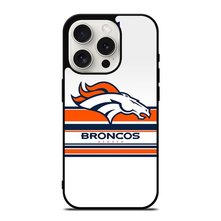 DENVER BRONCOS STRIPE LOGO iPhone 15 Pro Case Cover