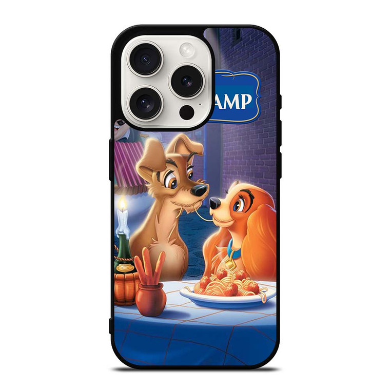 DISNEY LADY AND THE TRAMP CARTOON iPhone 15 Pro Case Cover