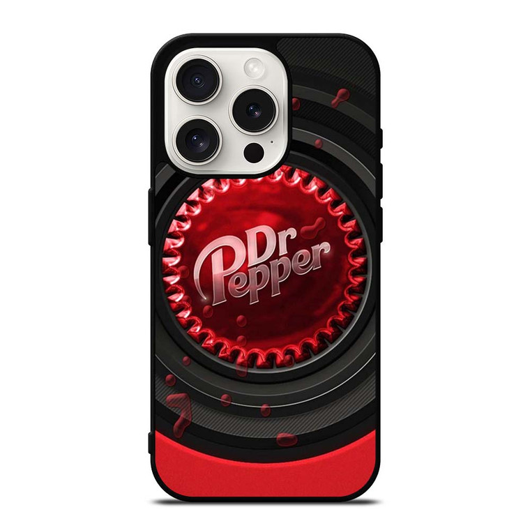 DR PEPPER SODA RED BLACK iPhone 15 Pro Case Cover