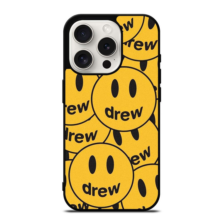 DREW SMILEY FACE PATTERN iPhone 15 Pro Case Cover