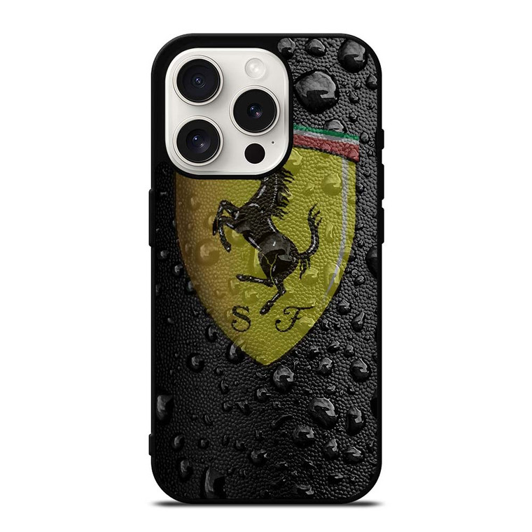 FERRARI DROP WATER BLACK iPhone 15 Pro Case Cover