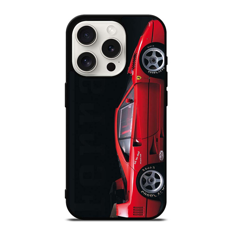 FERRARI F40 VINTAGE SUPERCAR iPhone 15 Pro Case Cover