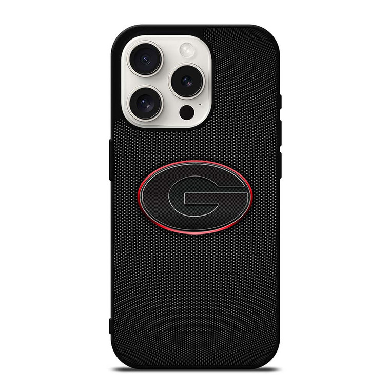 GEORGIA BULLDOGS CARBON LOGO iPhone 15 Pro Case Cover