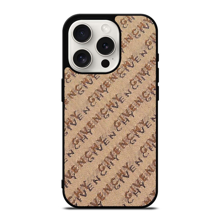 GIVENCHY PARIS LOGO PATTERN 2 iPhone 15 Pro Case Cover