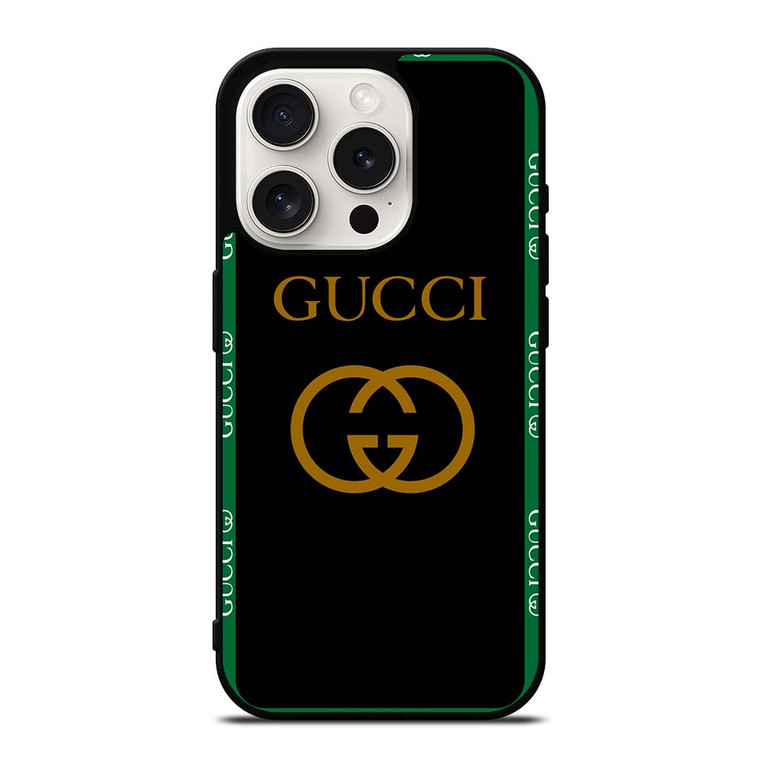 GUCCI ROUND BLACK iPhone 15 Pro Case Cover
