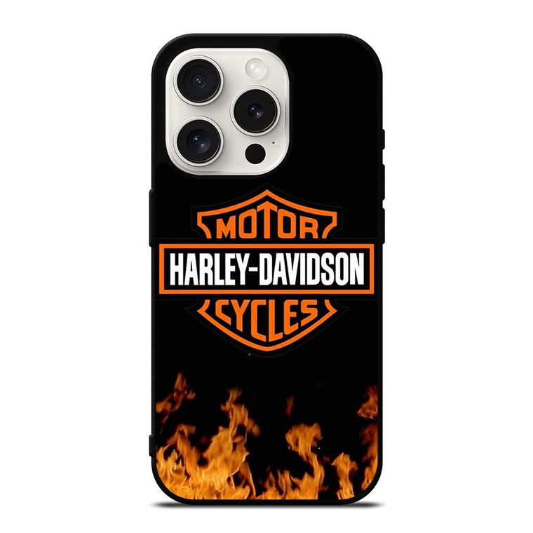 HARLEY DAVIDSON FIRE LOGO iPhone 15 Pro Case Cover