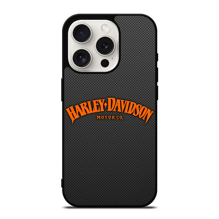 HARLEY DAVIDSON MOTOR CO CARBON iPhone 15 Pro Case Cover